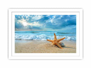 Starfish on Beach Streched canvas