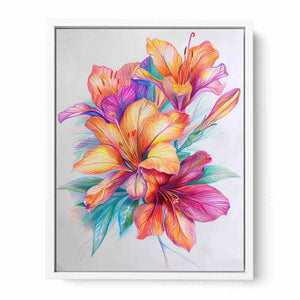 Colorful Flower Framed Print