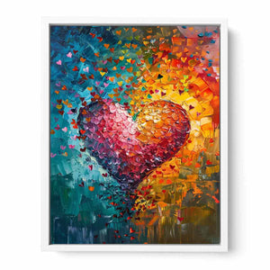 Rainbow Heart Framed Print