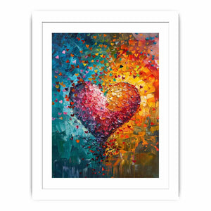Rainbow Heart Streched canvas