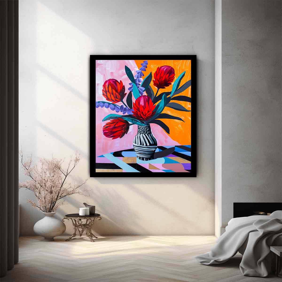 Waratah Floral Vase β Bold Botanical Expression