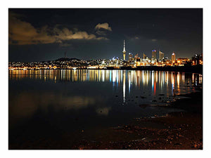 Auckland Skyline Night Lights
