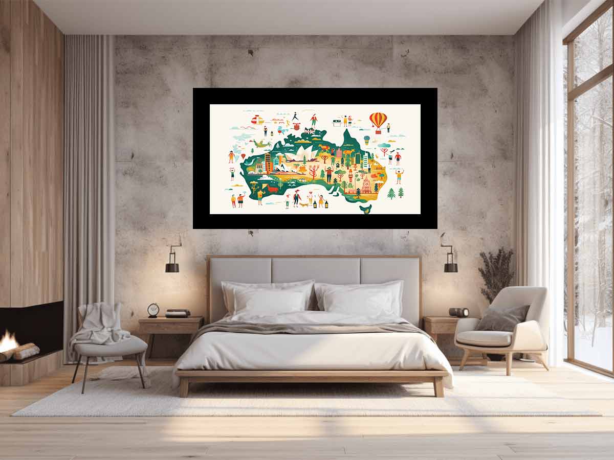 Colourful Australia Cultural Map