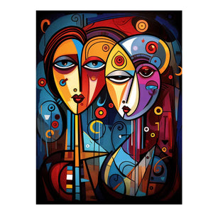 Abstract Lovers Framed