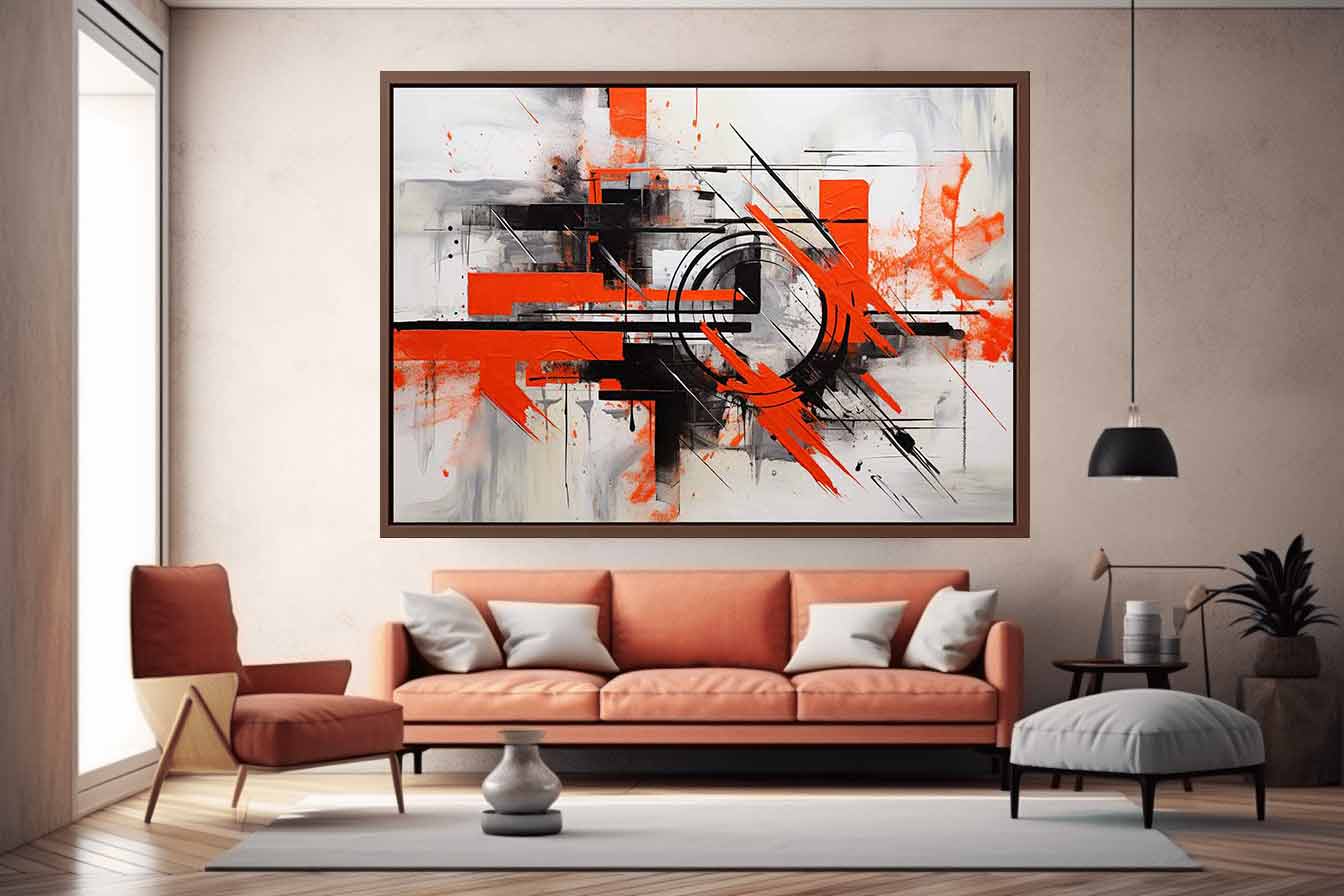 Red Abstract Wall