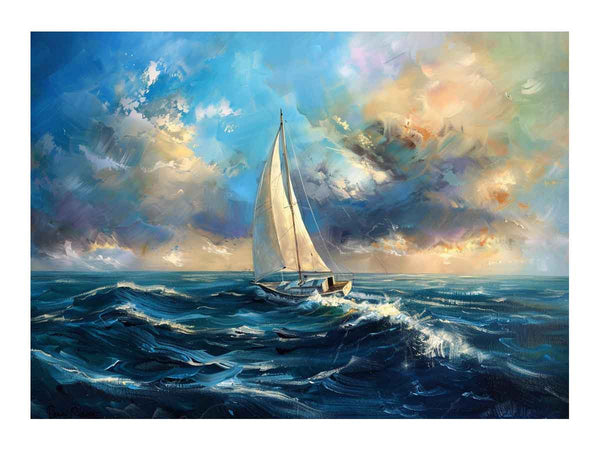 Sailing Boat Painting Art Print