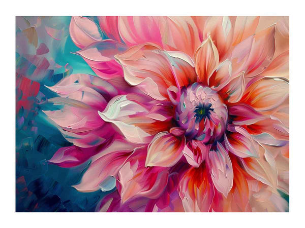 Floral Painting on Canvas Art Print