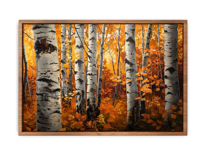 Birch Tree Painting framed Print