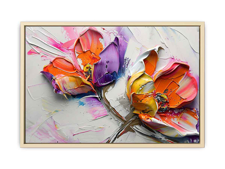 Abstract Flower Buds Painting framed Print