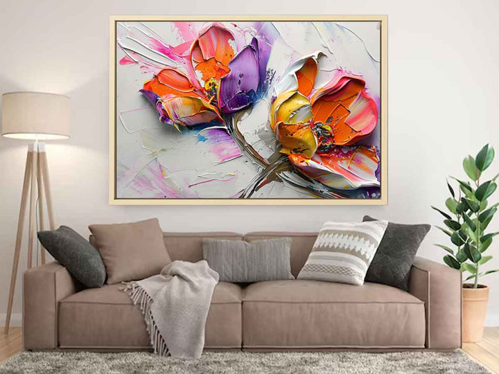 Abstract Flower Buds Painting Art Print