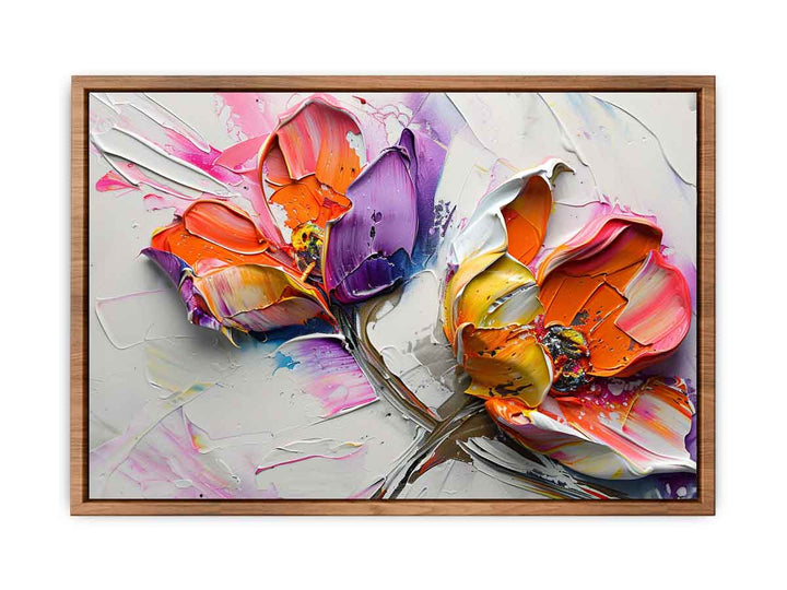 Abstract Flower Buds Painting framed Print