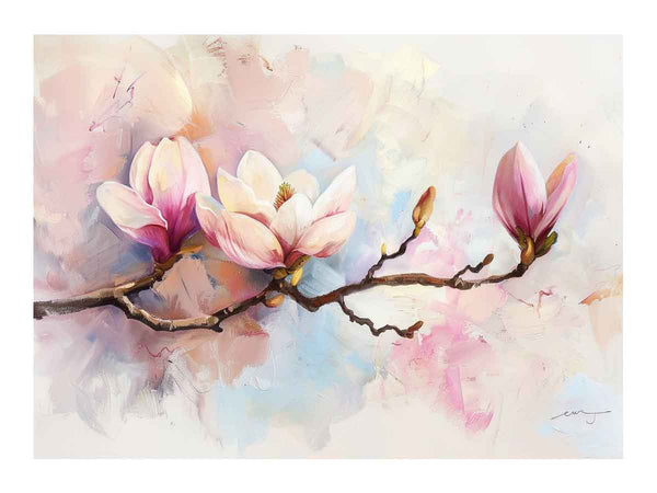 Magnolia Flower Painting Art Print