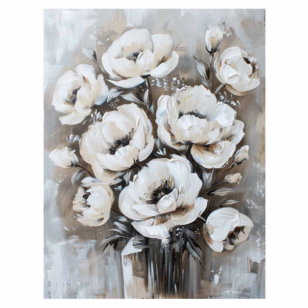  White Floral Painting Art Print