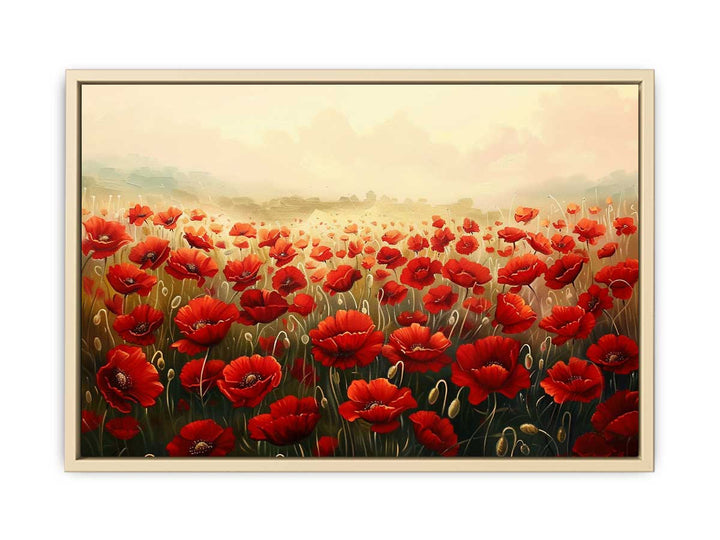 Poppy Field Painting framed Print