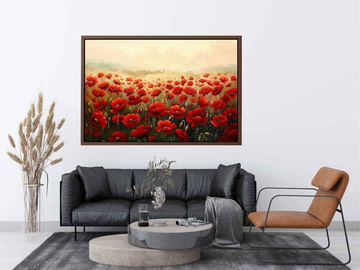 Poppy Field Painting canvas Print