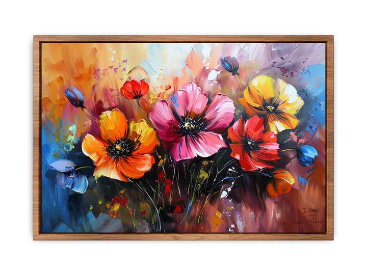 Colorful Floral Painting framed Print