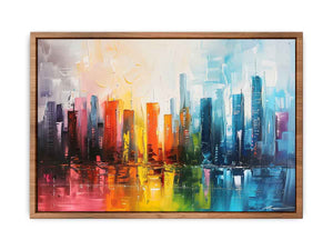 Modern Abstract City Painting Poster