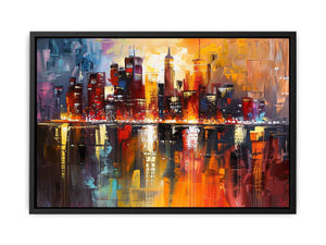 Modern Abstract City Art Canvas Print