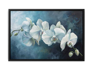 White Orchid Painting Canvas Print