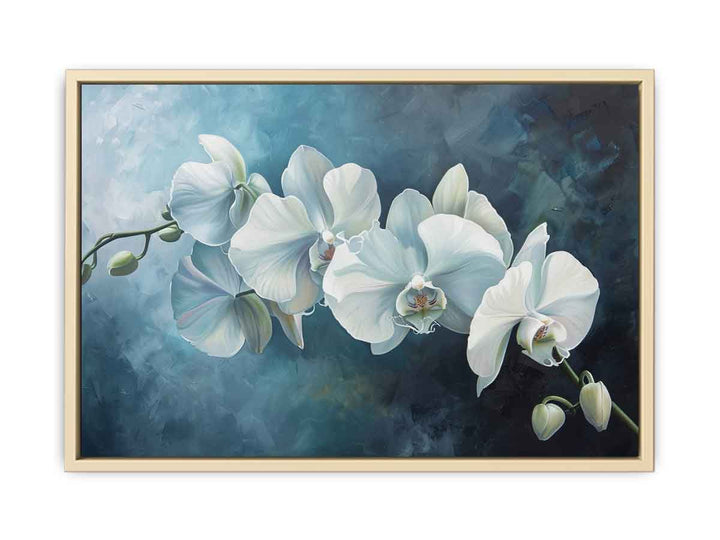 White Orchid  Painting framed Print