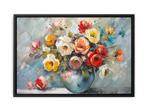 Flower in a Vase Painting Canvas Print