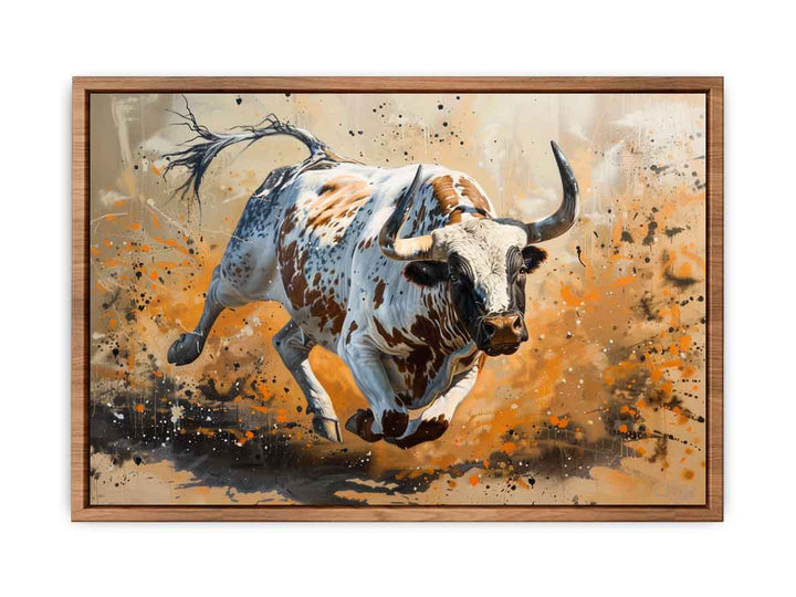 Bull Painting framed Print
