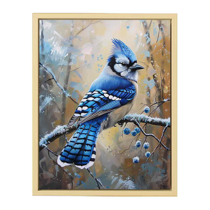 Jay  Blue  Bird Painting framed Print