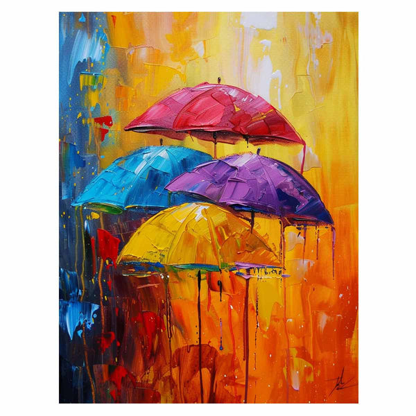  Abstract Art Umbrella Painting Art Print