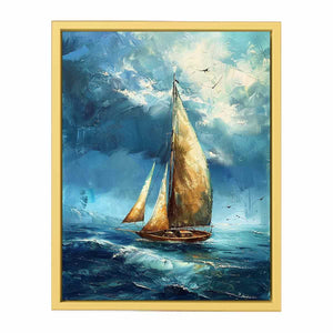 Sailing Boat Painting Streched canvas