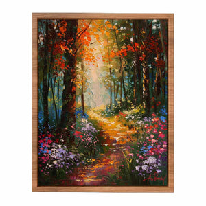 Floral Forest Painting Poster