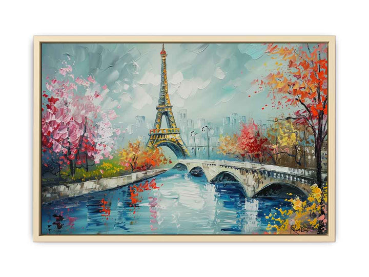 Eiffel Tower Painting framed Print