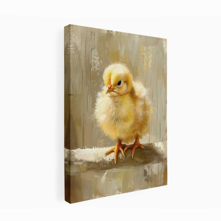 Baby Chicken Art Painting canvas Print