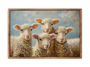 Baby Sheeps Painting Poster