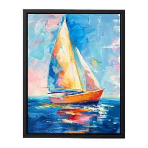 Sailing Boat Painting Canvas Print