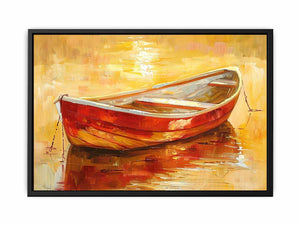 Boat in Sunset Canvas Print
