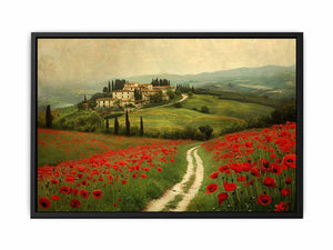 Beautiful Field Of Poppies Canvas Print