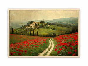 Beautiful Field Of Poppies Art Print
