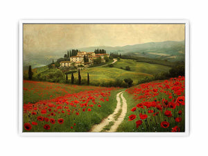 Beautiful Field Of Poppies Framed Print