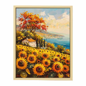 Sunflower Field House Art Print