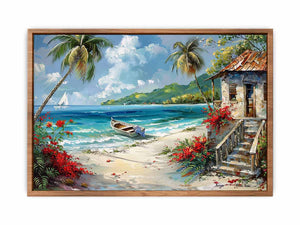 Caribbean Beach Painting Poster