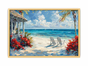 Island Cottage Streched canvas