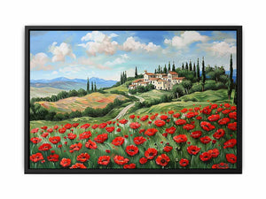 Poppies House Canvas Print