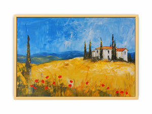 Hillside House Streched canvas