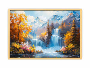 Waterfall Landscape Streched canvas