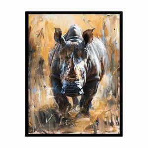 Rhino Painting Canvas Print