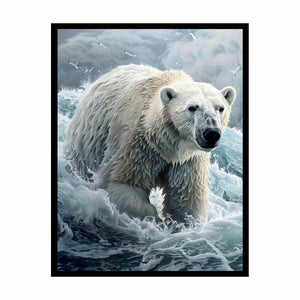 Polar Bear Painting Canvas Print