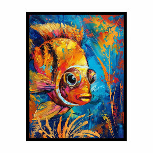 Golden Fish Painting Canvas Print