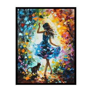 Dance With My Cat Canvas Print