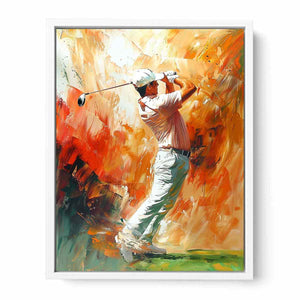 Golf Shot Painting Framed Print