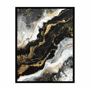 Black Gold Art Canvas Print